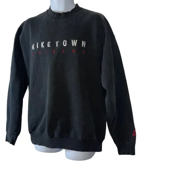 Rare Vintage Nike Sweatshirt Mens XL NikeTown Chicago Well Worn Made USA HTF
